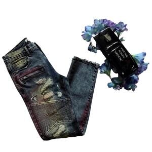 Preme NWOT Medium Wash Distressed Skinny Jeans Men 32